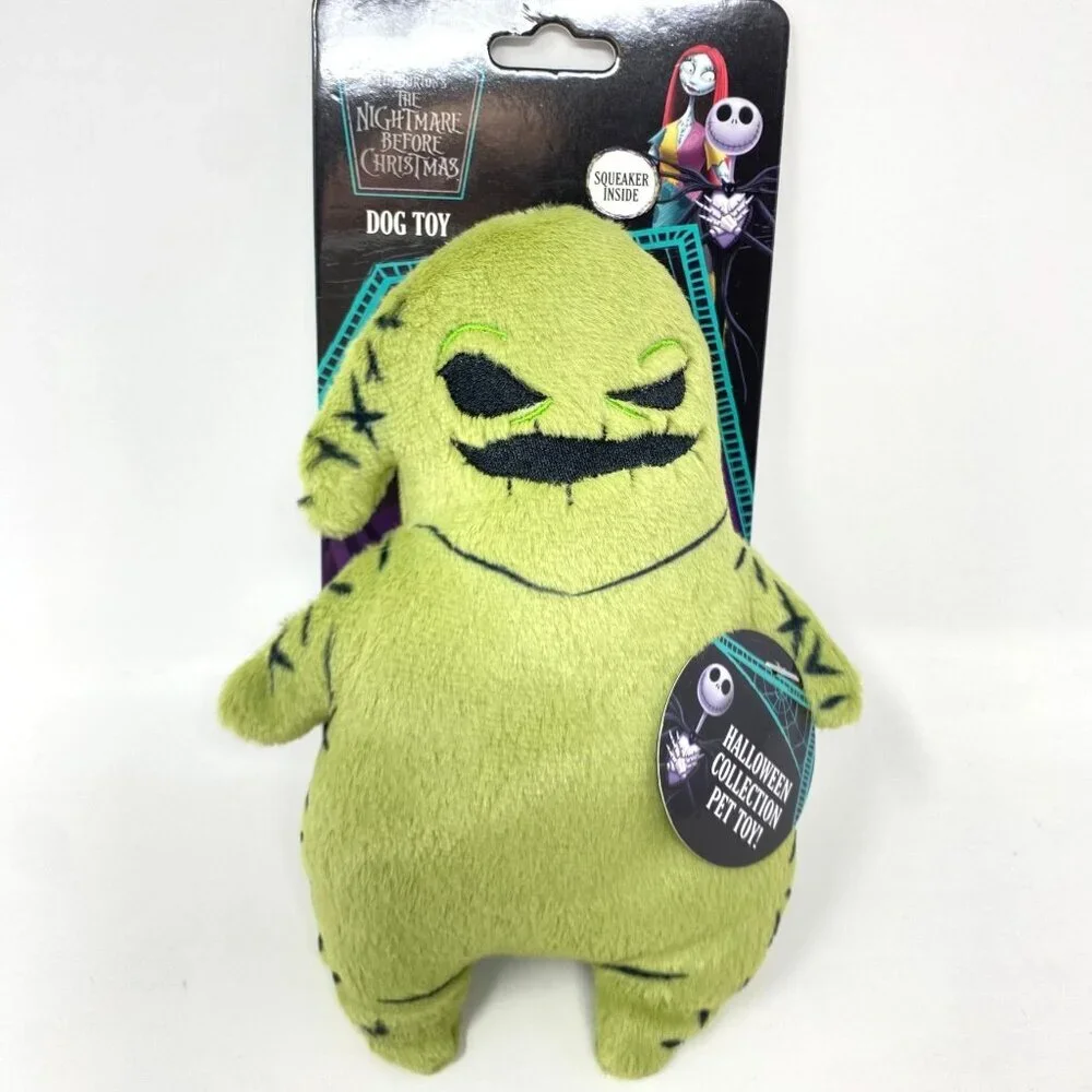 Disney Nightmare Before Christmas Oogie Boogie Dog Plush Toy Green Squeaker